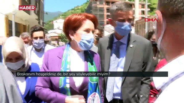Rize'de Meral Akşener'e HDP tepkisi