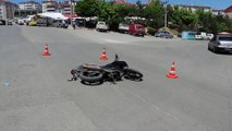 KARABÜK - Polis memuru izin gününde motosiklet kazasında yaralandı