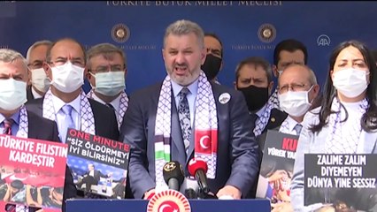 TBMM - AK Parti milletvekillerinden Meclis'te Filistin'e destek açıklaması
