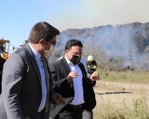 Afyonkarahisar'da pelet yakıtı üretilen tesiste yangın çıktı