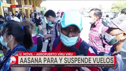 Pasajeros protestas en Viru Viru