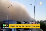 Tormenta de arena cubre totalmente una ciudad en Rusia