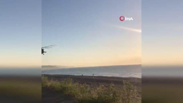 Son dakika... Giresun'a acil iniş yapan helikopterde 6 personel olduğu öğrenildi... Helikopterin inme anı kameraya yansıdı