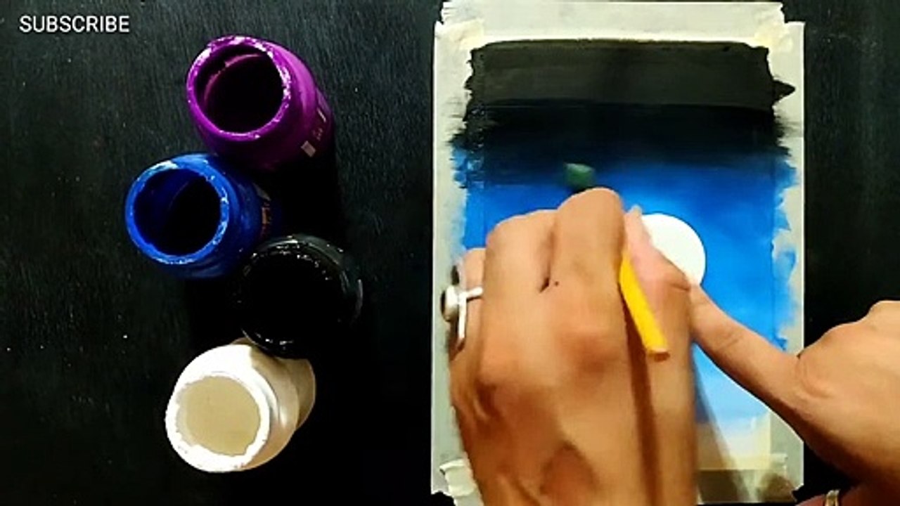 Easy Art / Easy Painting Ideas For Beginners / How To Blend Poster Colours