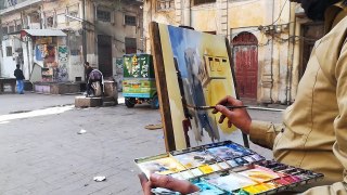 Easy Watercolor Old Street Painting Tutorial Urdu Hindi M Kazmi Studios