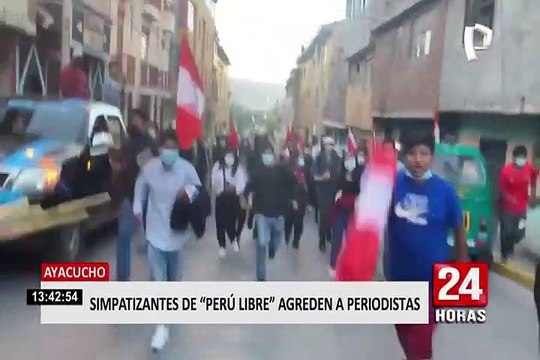 Así fue la agresión de simpatizantes de Perú Libre a periodistas en Ayacucho