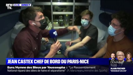 Jean Castex à bord du train de nuit Paris-Nice pour la réouverture de la ligne