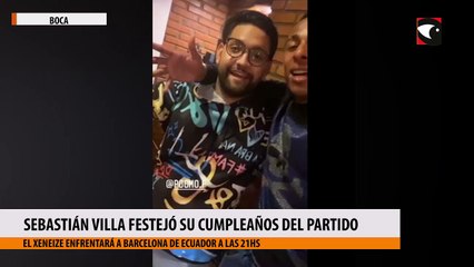 Sebastián Villa festejó su cumpleaños en la previa del partido ante Barcelona de Ecuador