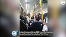 Ônibus lotado na Linha 533, entre Terminal de Campo Grande e Terminal de Vila Velha