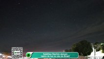Satélites Starlink deixam rastro de luz no céu do Brasil