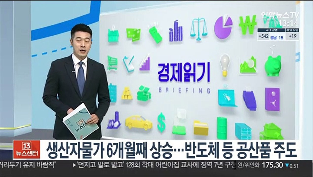 생산자물가 6개월째 상승…반도체 등 공산품 주도
