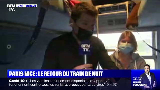 Je suis contente qu'il soit à nouveau en service : le train de nuit Paris-Nice a repris son trajet quotidien