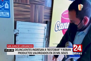 Delincuentes ingresaron a restobar en SJL y se llevaron 20 mil soles en productos