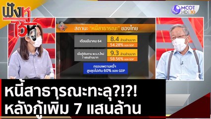 หนี้สาธารณะทะลุ?!?! หลังกู้เพิ่ม 7 แสนล้าน | ฟังหูไว้หู (19 พ.ค. 64)