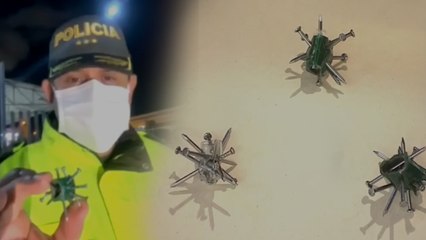 Los peligrosos objetos empleados por los manifestantes para agredir a policías en Bogotá