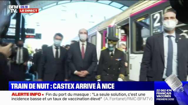 Le train de nuit Paris-Nice arrive à destination avec le Premier ministre Jean Castex à son bord
