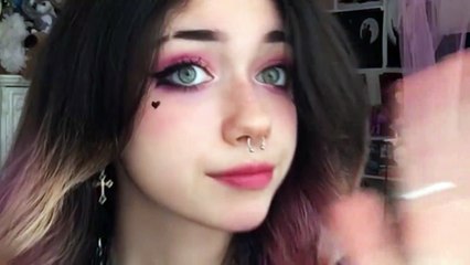 Slightly Alt Sparkly Pink E-Girl Makeup Ft. My Brother