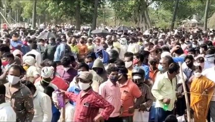 நெல்லூருக்கு கூட்டம் கூட்டமாக போகும் கொரோனா நோயாளிகள் - வீடியோ