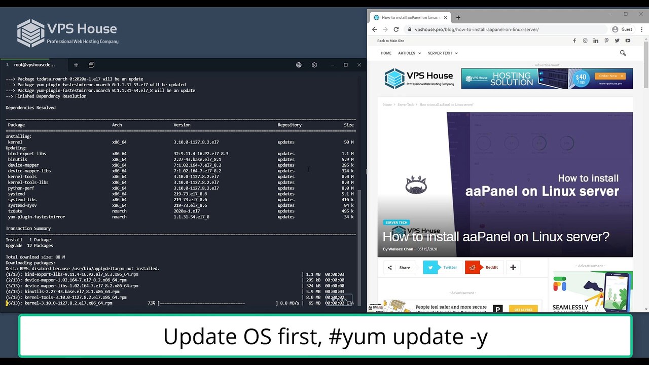 [VPS House] How to install aaPanel on CentOS 7?