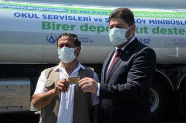 Altınordu'dan şoför esnafına bin depo yakıt desteği