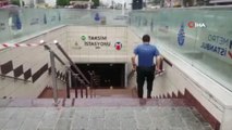 Taksim Metro istasyonunda bir kişi intihar girişiminde bulundu
