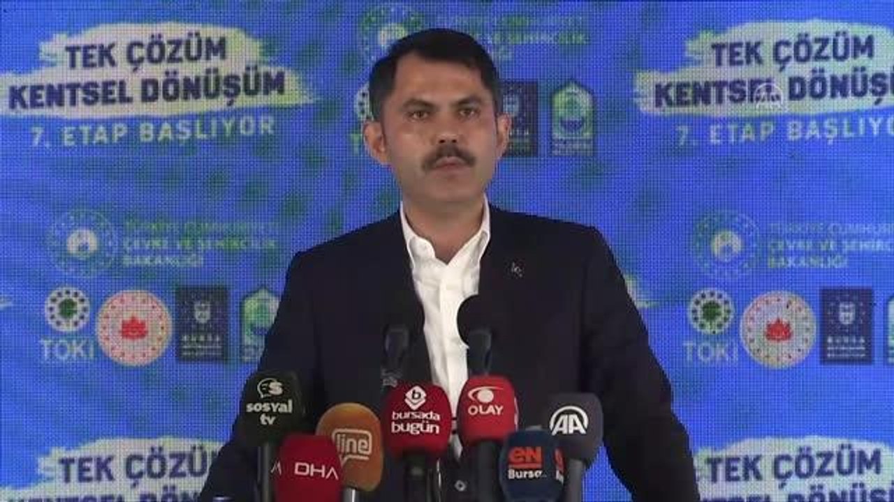 Son Dakika | Çevre ve Şehircilik Bakanı Kurum Bursa'da kentsel dönüşüm yıkım töreninde konuştu