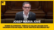 Josep Maria Jové sobre els presos: Són ells i elles les que avui haurien d'estar aquí, i és de justícia recordar-ho.
