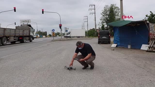 DRONE İLE YAPILAN DENETİMDE KURALLARA UYMAYAN SÜRÜCÜLERE CEZA YAZILDI