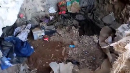 ANKARA - Pençe operasyonlarında tespit edilen mağara kullanılamaz hale getirildi
