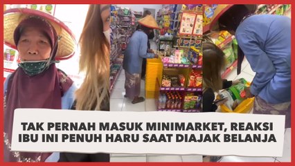 Tak Pernah Masuk Minimarket, Reaksi Ibu Ini Penuh Haru saat Diajak Belanja