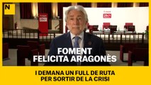 Foment felicita Aragonès i li demana un full de ruta per sortir de la crisi