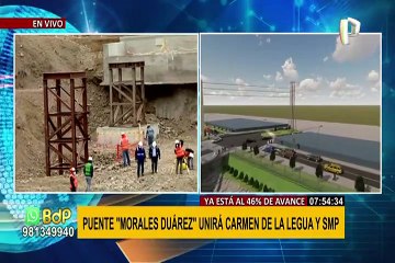 SMP: Obra del puente “Morales Duárez” ya está a un 46%