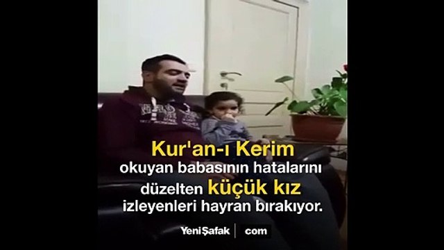 İzleyenleri kendine hayran bırakan minik hafız kız