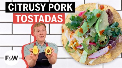 Justin Chapple makes Citrusy Pork Tostadas with Cilantro-Hominy Salad | Mad Genius