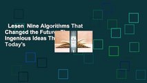 Lesen  Nine Algorithms That Changed the Future: The Ingenious Ideas That Drive Today's