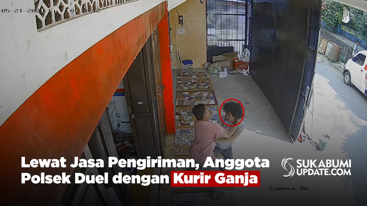 Lewat Jasa Pengiriman, Anggota Polsek Duel dengan Kurir Ganja