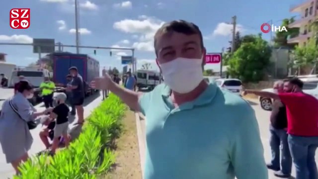 Freni patlayan kamyon araçların arasına daldı: 2 yaralı