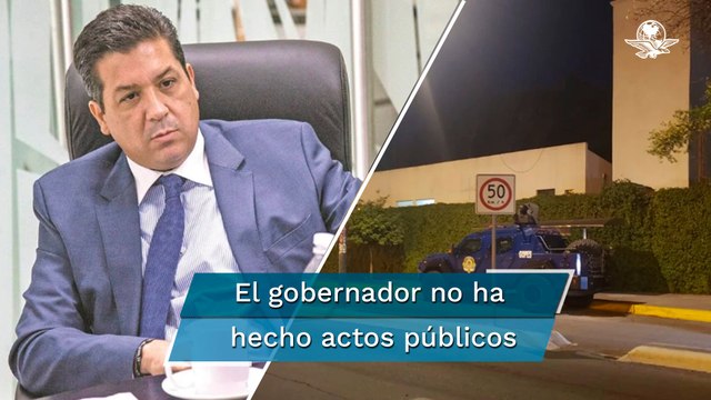 Vehículos de Operaciones Especiales refuerzan seguridad frente a casa del gobernador de Tamaulipas