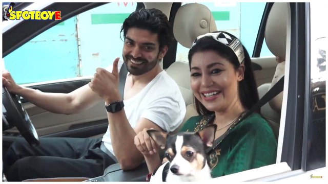 Gurmeet Choudhary With His Wife Debina Bonnerjee Spotted At Lokhandwala Complex