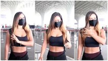 Krishna Shroff Flaunts Her Washboard Abs At The Airport