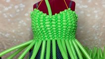 How a balloon artist weaves balloons into custom dresses
