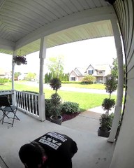 Delivered Drink Spills Over Porch