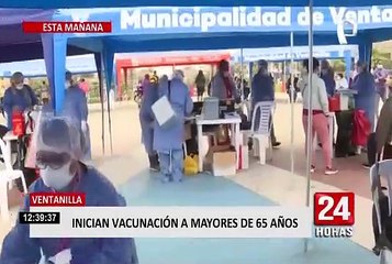 Ventanilla inició vacunación para mayores de 65 años