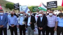 SİNOP - 'Boyabat Kudüs'e Umut Ol' konvoyunda İsrail, protesto edildi