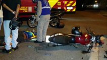 Duas motos se envolvem em acidente de trânsito no Jardim Nova Cidade