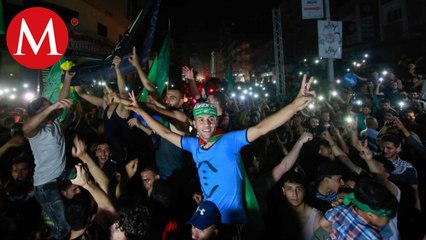 Celebran cese al fuego en Franja de Gaza