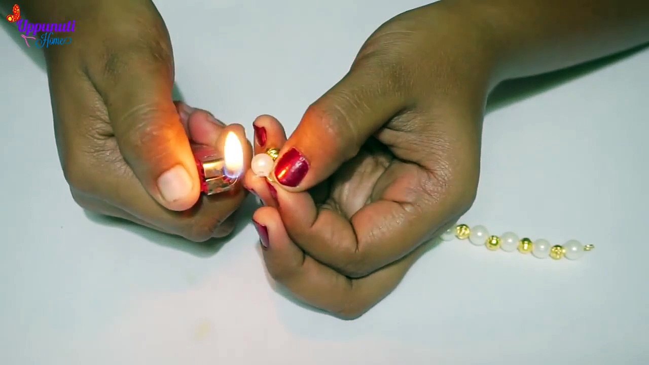 How To Make Beautiful Pearl Necklace At Home | Diy | Making Pearl Earrings | Silk Thread Necklace