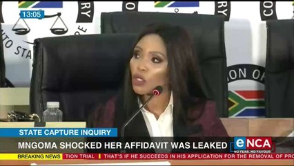 Mngoma shocked her affidavit was leaked