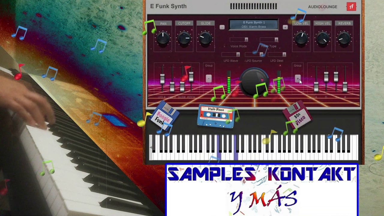 E FUNK SYNTH de Audiolounge una EXCELENTE LIBRERÍA VSTi para Funk, Disco, Pop con 150 instrumentos