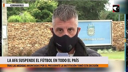 La AFA suspende el fútbol en todo el país